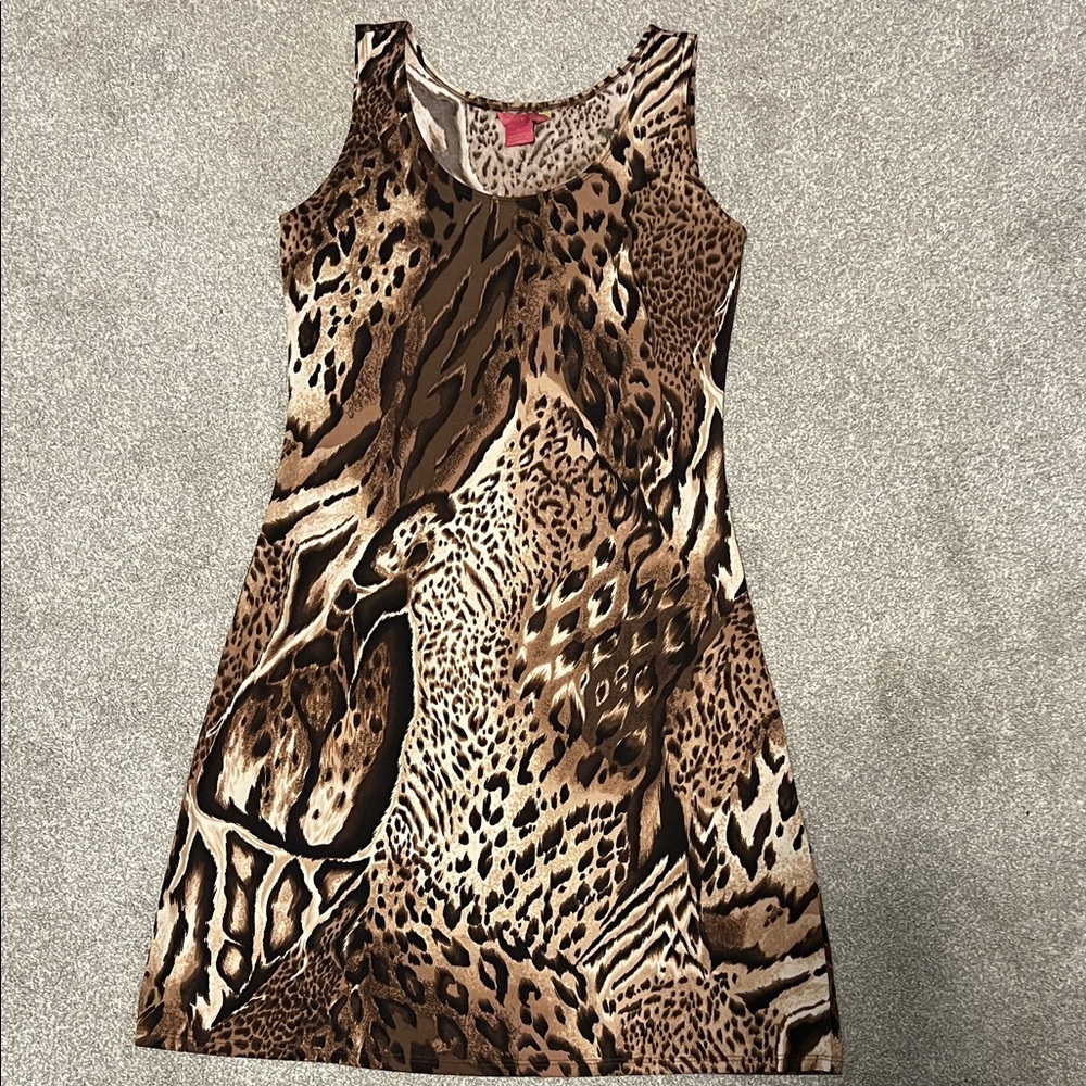 Sunny Leigh Brown Animal Print Dress
